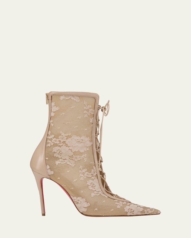 KM Lace Red-Sole Booties
